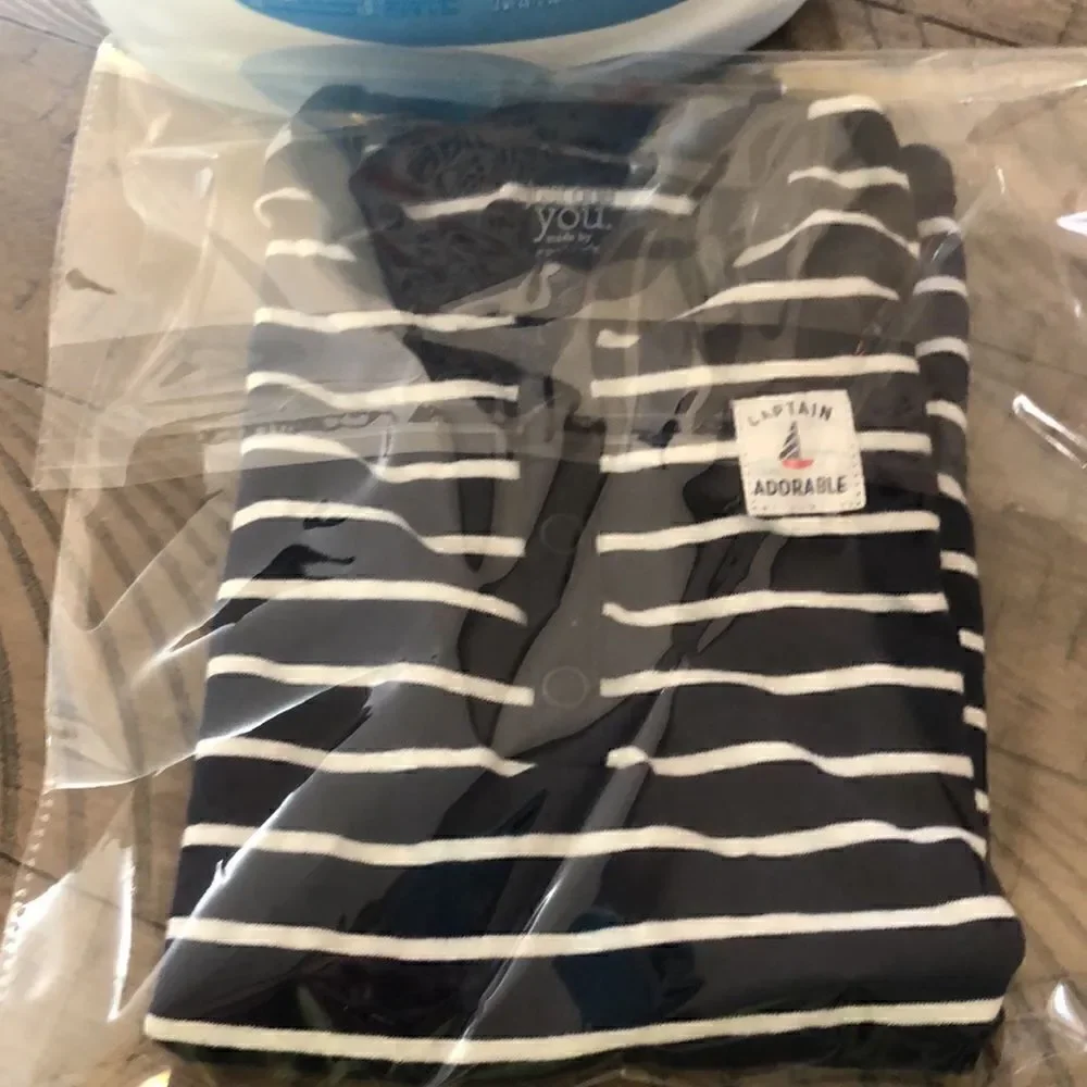 Captain 👩‍✈️ 👩‍✈️ Adorable! Carters Onesie Snap Bottom for Easy In and Out.